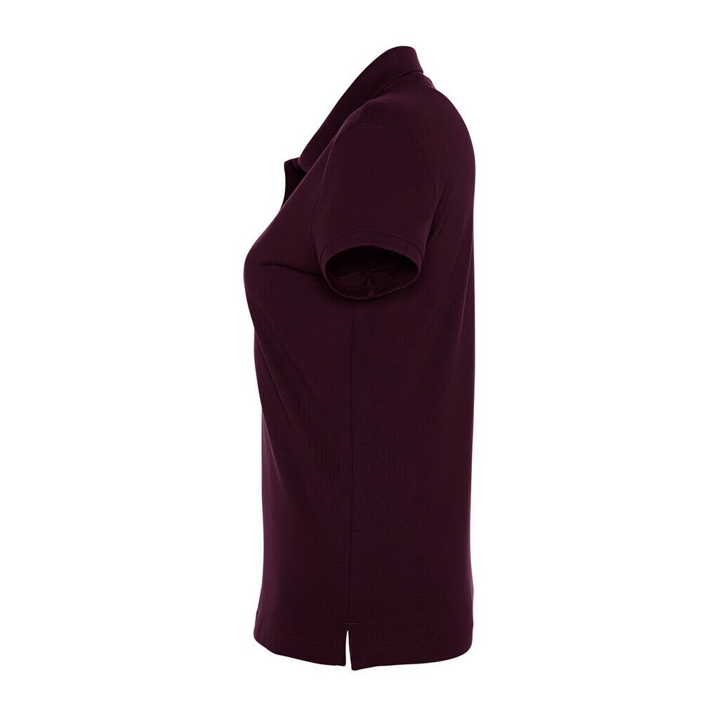 Damen Kurzarm Polo Kontrast Neck