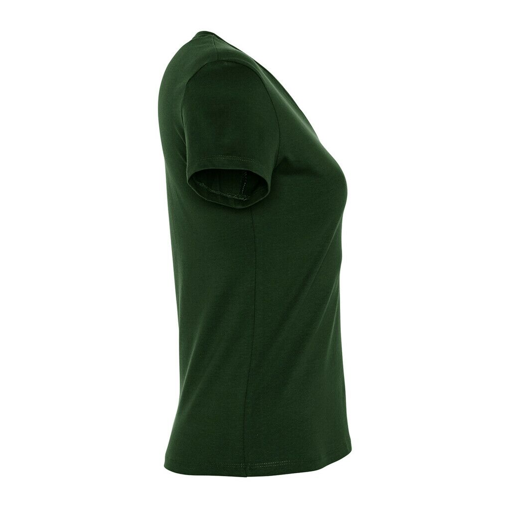 Damen Kurzarm T-Shirt mit V-Ausschnitt
