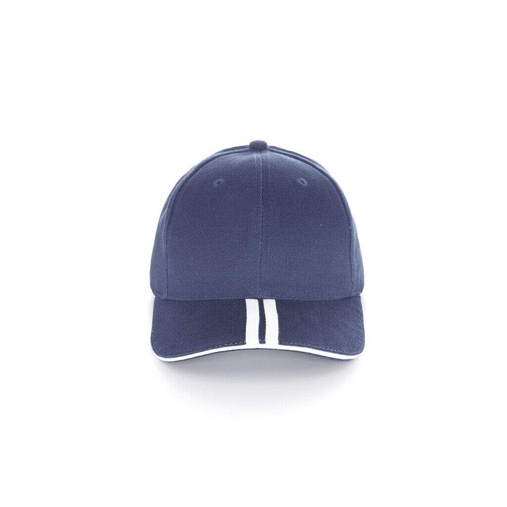 Striped Brushed Heavy Cotton Cap