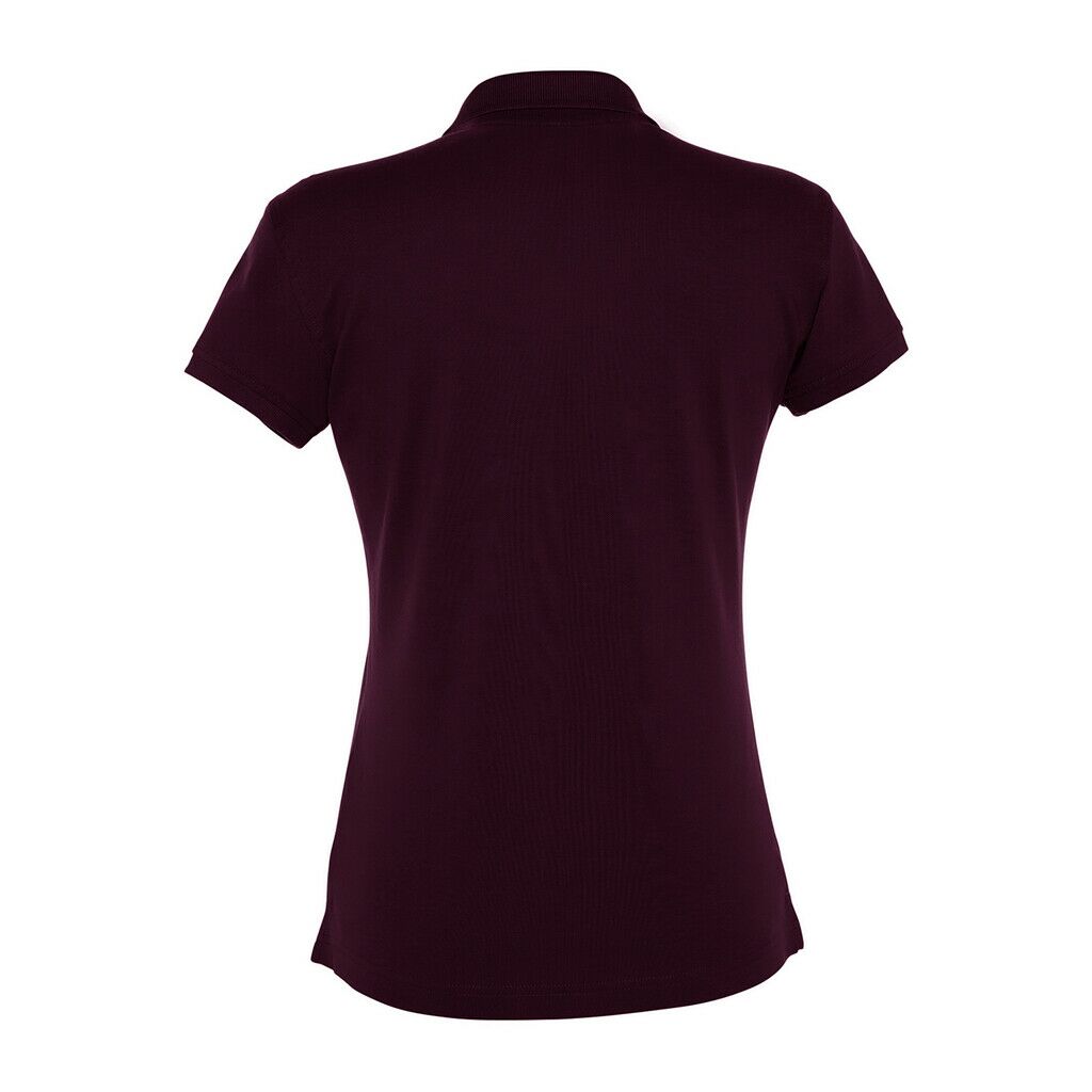 Damen Kurzarm Polo Kontrast Neck