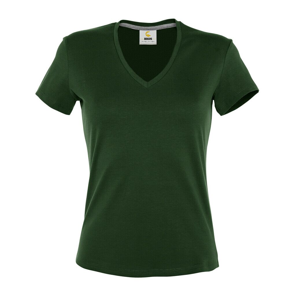 Damen Kurzarm T-Shirt mit V-Ausschnitt