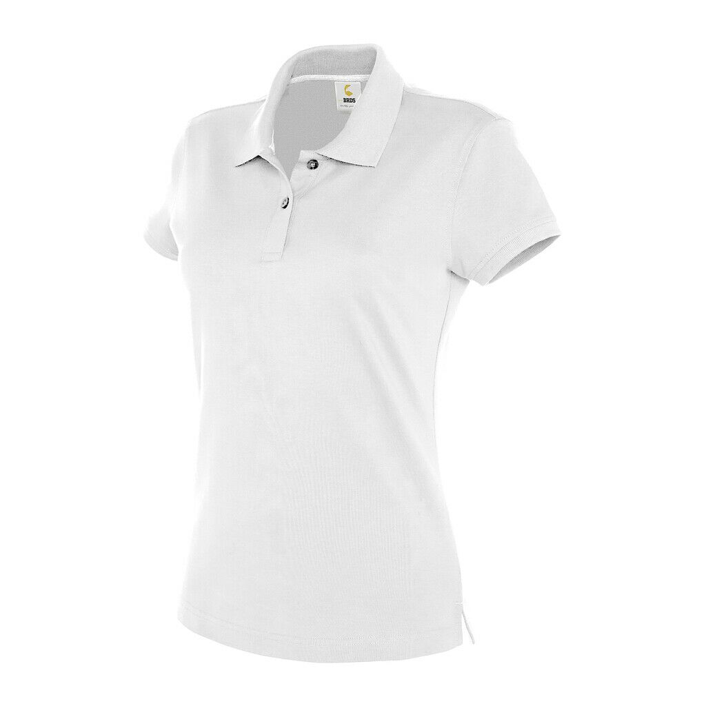 Damen Kurzarm Polo Kontrast Neck