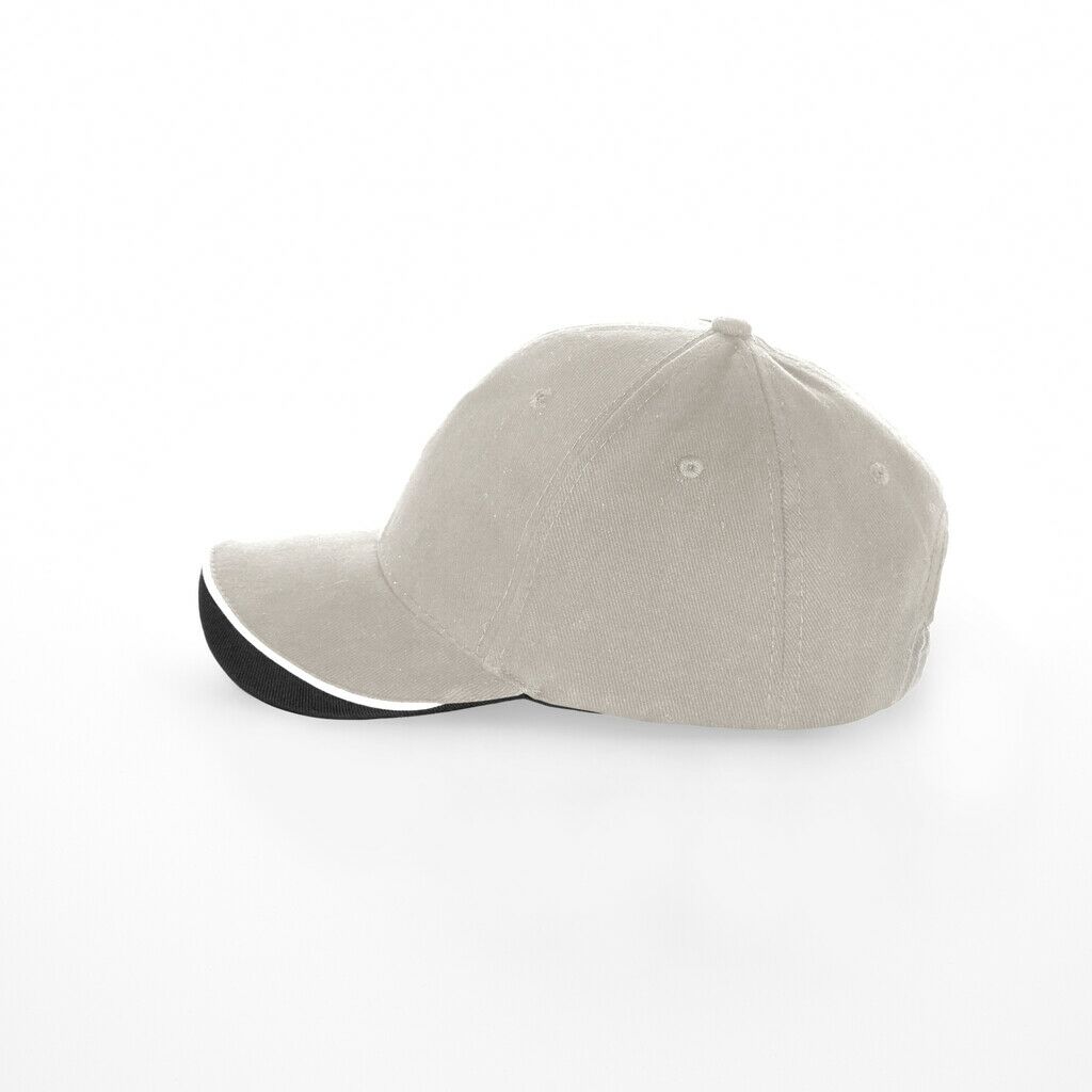 Brushed Heavy Cotton Cap Tricolour