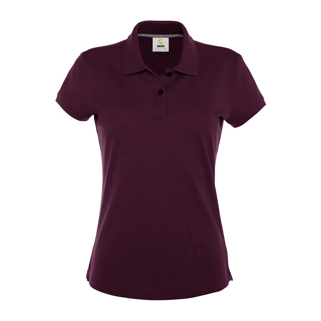 Damen Kurzarm Polo Kontrast Neck