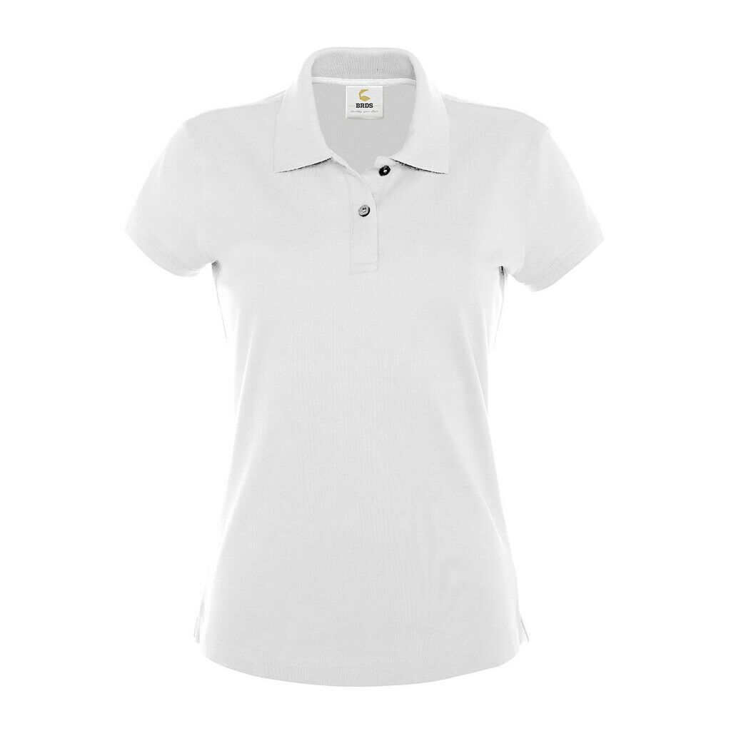 Damen Kurzarm Polo Kontrast Neck