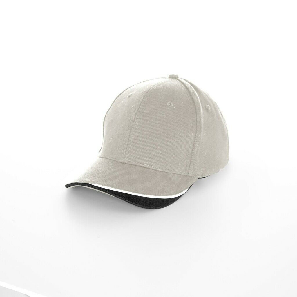 Brushed Heavy Cotton Cap Tricolour