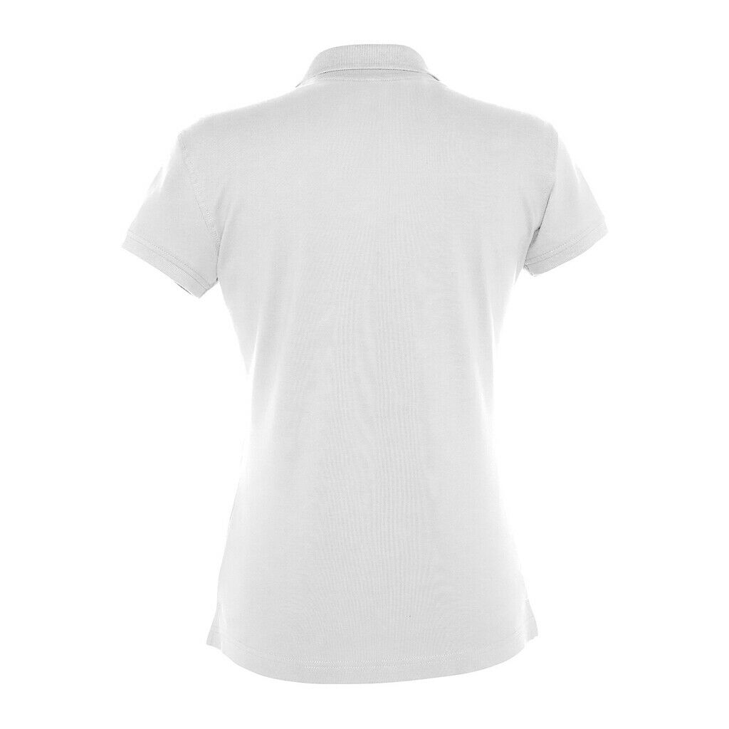 Damen Kurzarm Polo Kontrast Neck