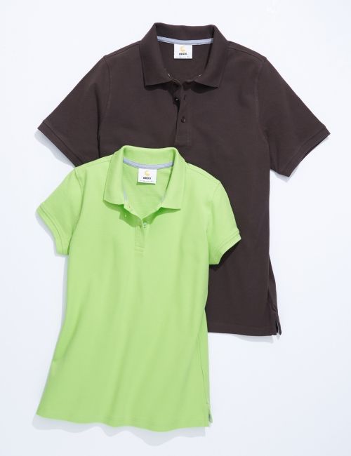 Kurzarm Poloshirt Kontrast Neck